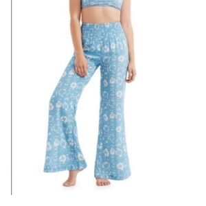NWT Hermoza x JB Nora Blue White Shell Cover Up Beach Tropical Pants Sz S